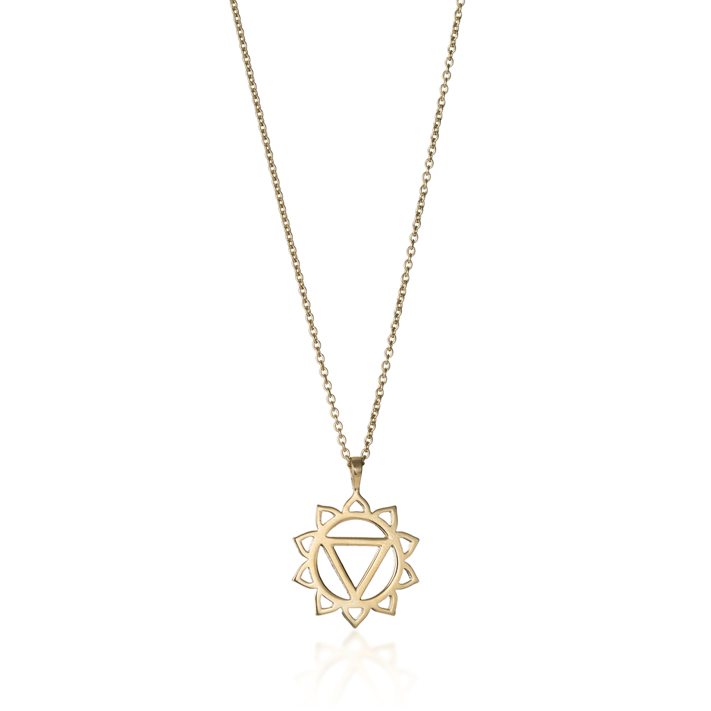 Solar Plexus Chakra Yellow Gold Necklace