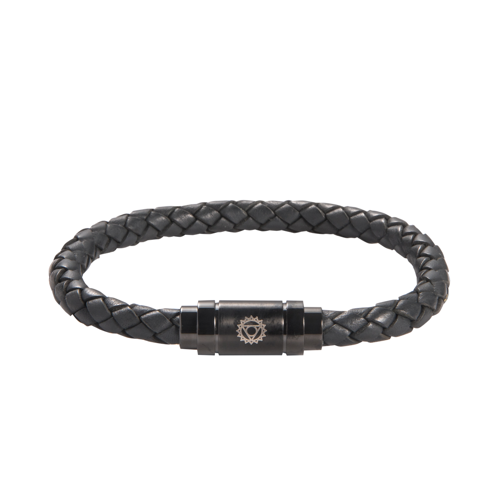 Throat Chakra Leather Bracelet