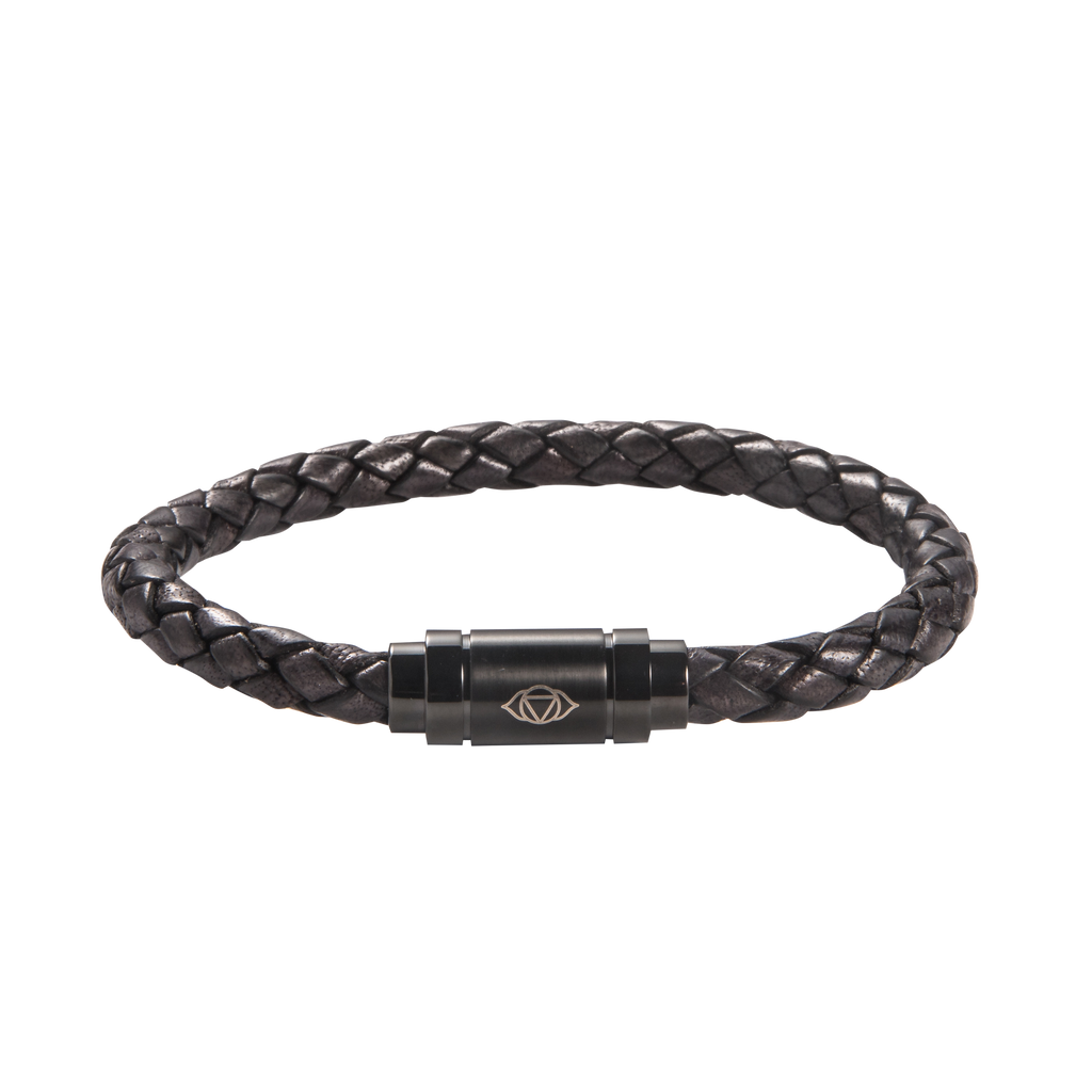 Brow Chakra Leather Bracelet